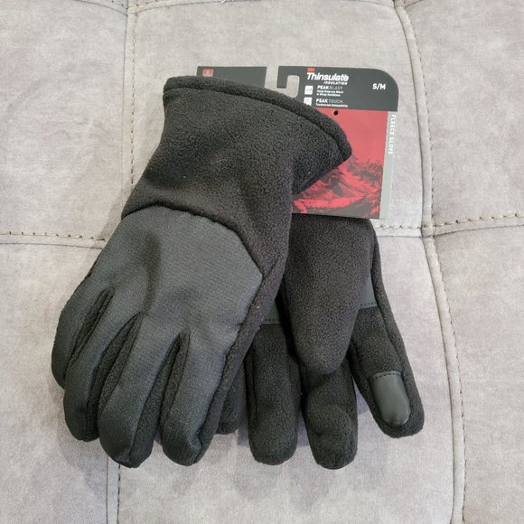 NWT Swiss Tech Men's Fleece Gloves Size S/M - Picture 2 of 4